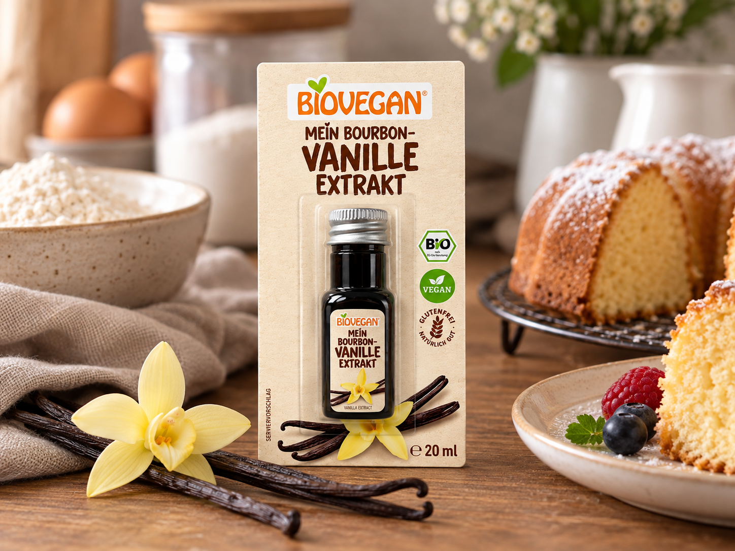 Bezlepkový VANILKOVÝ EXTRAKT (Bourbonská vanilka) BIO 20 ml - BioVegan